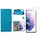 Ntech Hoesje Geschikt Voor Samsung Galaxy S21 hoesje bookcase Blauw - Hoesje Geschikt Voor Samsung Galaxy s21 hoesje bookcase wallet case portemonnee book case hoes cover hoesjes met 2 stuks Screenprotector