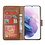 Ntech Hoesje Geschikt Voor Samsung Galaxy S21 Plus hoesje wallet case Bruin - Galaxy s21 Plus hoesje bookcase portemonnee book case hoes cover hoesjes met 2 pack Screenprotector