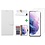 Ntech Hoesje Geschikt Voor Samsung Galaxy S21 Plus hoesje wallet case Wit - Galaxy s21 Plus hoesje bookcase portemonnee book case hoes cover hoesjes met 2 pack Screenprotector