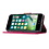 Ntech Hoesje Geschikt voor iPhone SE 2022 / 7 / 8 hoesje wallet case Pink met 2 pack Screenprotector