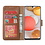 Ntech Hoesje Geschikt Voor Samsung Galaxy A12 hoesje wallet case Bruin - Galaxy A12 hoesje bookcase Portemonnee- Galaxy A12 Hoesje book cover hoesjes met 2 pack Screenprotector