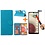 Ntech Hoesje Geschikt Voor Samsung Galaxy A12 hoesje wallet case Blauw - Galaxy A12 hoesje bookcase Portemonnee- Galaxy A12 Hoesje book cover hoesjes met 2 pack Screenprotector