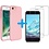 Ntech Hoesje Geschikt voor iPhone SE 2022 / 7 / 8 hoesje siliconen / nano backcover Licht Roze met 2 Pack Screenprotector