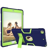 Ntech Apple iPad 10.2 (2019 /2020) Kickstand Armor hoes - Donker Blauw / Groen