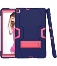 Ntech Samsung Galaxy Tab A 10.1 Hoes (2019) Armor Kickstand Case - Donker / Pink