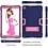Ntech Hoes Geschikt voor Samsung Galaxy Tab A 10.1 Hoes (2019) Armor Kickstand Case - Donker / Pink