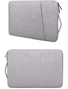 Ntech MacBook Air 13,3 2018 / 2019 / 2020 Hoes - Sleeve Spatwater proof hoesje met handvat & ruimte voor accessoires Grijs