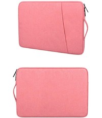 Ntech MacBook Air 13,3 2018 / 2019 / 2020 Hoes - Sleeve Spatwater proof hoesje met handvat & ruimte voor accessoires Licht Rose