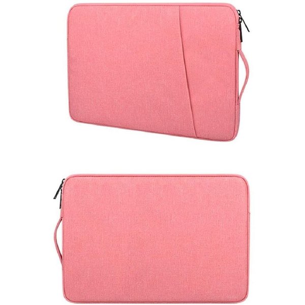 Ntech Hoes Geschikt voor Macbook Pro 13 Inch Hoes Laptophoes 13 Inch- Hoes Geschikt voor Macbook Pro 2018/2019/2020 Case Laptop Sleeve handvat & ruimte Licht Rose