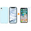 Ntech Hoesje Geschikt voor iPhone Xr Hoesje – Licht Blauw Liquid siliconen Hoesje Nano TPU backcover - met 2 Pack Screenprotector / tempered glass
