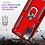 Ntech Hoesje Geschikt Voor Samsung Galaxy S20 FE Hoesje Armor case Ring houder / vinger houder TPU backcover - Rood met 2 pack screenprotector