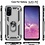 Ntech Hoesje Geschikt Voor Samsung Galaxy S20 FE Hoesje Armor case Ring houder / vinger houder TPU backcover - Zliver met 2 pack screenprotector