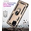 Ntech Hoesje Geschikt Voor Samsung Galaxy A42 5G Hoesje Armor case Ringhouder TPU cover - Goud met 2 pack screenprotector