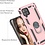 Ntech Hoesje Geschikt Voor Samsung Galaxy A42 5G Hoesje Armor case Ringhouder TPU cover - Rose Goud met 2 pack screenprotector