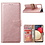 Ntech Hoesje Geschikt Voor Samsung Galaxy A02s Hoesje Geschikt Voor Samsung Galaxy A02s bookcase wallet case - Rose goud