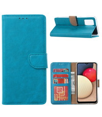 Ntech Samsung Galaxy A02s Hoesje - Samsung A02s bookcase wallet - Turquoise