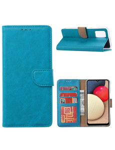 Ntech Samsung Galaxy A02s Hoesje - Samsung A02s bookcase wallet - Turquoise