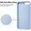 Ntech Hoesje Geschikt voor iPhone 7 Plus /  8 Plus - Liquid siliconen Hoesje Nano Licht Blauw case TPU backcover - met Screenprotector 2 stuks tempered glass