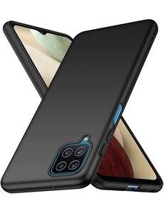 Ntech Color Backcover Samsung A12 hoesje - Zwart - Samsung Galaxy A12 TPU siliconen hoesje