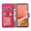 Ntech Hoesje Geschikt Voor Samsung Galaxy A72 hoesje Pink - Galaxy A72 hoesje wallet cover met Pasjeshouder - 2x screenprotector Hoesje Geschikt Voor Samsung Galaxy A72 5G