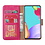 Ntech Hoesje Geschikt Voor Samsung Galaxy A52 hoesje bookcase Pink - Hoesje Geschikt Voor Samsung Galaxy A52 5G hoesje wallet cover met Pasjeshouder - 2x Hoesje Geschikt Voor Samsung Galaxy A52 screenprotector