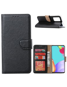Ntech Samsung A52 hoesje zwart - Samsung Galaxy A52 5G bookcase met Pasjeshouder