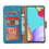Ntech Hoesje Geschikt Voor Samsung Galaxy A52 hoesje Blauw - Hoesje Geschikt Voor Samsung Galaxy A52 5G bookcase met Pasjeshouder