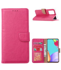 Ntech Samsung A52 hoesje Pink - Samsung Galaxy A52 5G bookcase met Pasjeshouder