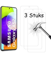 Ntech Samsung A52 Screenprotector - Samsung Galaxy A52 tempered glass Screenprotector - 3 stuks