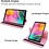 Ntech Geschikt voor Samsung Gallaxy Tab A7 10.4 Hoes bookcase - (2020/2022) - 360 draaibare - LIcht Rose
