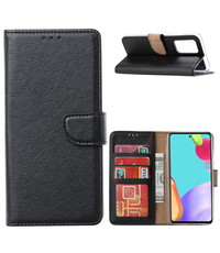 Ntech Samsung A32 4G hoesje bookcase Zwart - Samsung Galaxy A32 4G portemonnee book case hoes cover