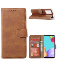 Ntech Samsung A32 4G hoesje bookcase Bruin - Samsung Galaxy A32 4G portemonnee book case hoes cover