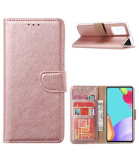 Ntech Samsung A32 4G hoesje bookcase Rose Goud - Samsung Galaxy A32 4G portemonnee book case hoes cover