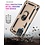 Ntech Hoesje Geschikt Voor Samsung Galaxy A12 5G Hoesje kickstand Armor met Ring houder TPU backcover hoesje - Goud met Galaxy A12 screenprotector 2 pack