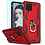 Ntech Hoesje Geschikt Voor Samsung Galaxy A12 5G Hoesje kickstand Armor met Ring houder TPU backcover hoesje - Rood met Galaxy A12 screenprotector 2 pack