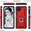 Ntech Hoesje Geschikt Voor Samsung Galaxy A12 5G Hoesje kickstand Armor met Ring houder TPU backcover hoesje - Rood met Galaxy A12 screenprotector 2 pack