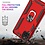 Ntech Hoesje Geschikt Voor Samsung Galaxy A12 5G Hoesje kickstand Armor met Ring houder TPU backcover hoesje - Rood met Galaxy A12 screenprotector 2 pack