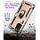 Ntech Hoesje Geschikt Voor Samsung Galaxy A02s Hoesje kickstand Armor met Ring houder TPU backcover hoesje - Goud met Galaxy A02S screenprotector 2 pack