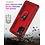 Ntech Hoesje Geschikt Voor Samsung Galaxy A02s Hoesje kickstand Armor met Ring houder TPU backcover hoesje - Rood met Galaxy A02S screenprotector 2 pack