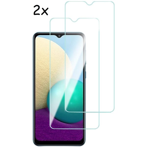 Ntech Screenprotector Geschikt voor Samsung Galaxy A02 Screenprotector - Galaxy A02 Tempered Glass - 2 Stuks