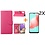 Ntech  Hoesje Geschikt Voor Samsung Galaxy A32 hoesje bookcase Pink Met screenprotector / 2X tempered glass