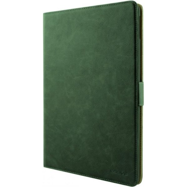 xssive  Premium Leren Bookcase Hoes Geschikt Voor iPad 7 (2019) / Geschikt Voor iPad 8 (2020) - 10.2 inch - Groen