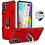 Ntech Hoesje Geschikt Voor Samsung Galaxy A71 hoesje nieuw Schokbestendige ring armor Rood - Screenprotector Galaxy A71 2X tempered Glass