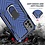 Ntech Hoesje Geschikt Voor Samsung Galaxy A71 hoesje nieuw Schokbestendige ring armor Blauw - Screenprotector Galaxy A71 2X tempered Glass