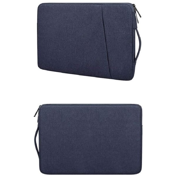 Ntech  Hoes geschikt voor Hoes Geschikt voor Macbook Air hoes 13,3 2018 / 2019 / 2020 / 2022Hoes - Sleeve Spatwater proof hoesje met handvat & ruimte voor accessoires Donker Blauw