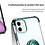 Ntech Hoesje Geschikt voor iPhone 12 / 12 Pro hoesje - Backcover met Ringhouder - Verstevigde hoeken - Transparant / Blauw