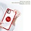 Ntech Hoesje Geschikt voor iPhone 12 Mini hoesje - Backcover met Ringhouder - Verstevigde hoeken - Transparant / Rood