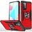 Ntech Hoesje Geschikt Voor Samsung Galaxy A52 Hoesje Heavy Duty Armor hoesje Rood - Galaxy A52 Case Kickstand Ring cover met Magnetisch Auto Mount- Hoesje Geschikt Voor Samsung Galaxy A52 screenprotector 2 pack