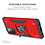 Ntech Hoesje Geschikt Voor Samsung Galaxy A72 Hoesje Heavy Duty Armor Hoesje Rood - Galaxy A72 5G / 4G Case Kickstand Ring cover met Magnetisch Auto Mount- Hoesje Geschikt Voor Samsung Galaxy A72 screenprotector 2 pack