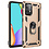 Ntech Hoesje Geschikt Voor Samsung Galaxy A52s Hoesje - Galaxy A52 5G / 4G Goud hoesje ( 4G & 5G ) Anti-Shock Hybrid Armor case Ring houder TPU backcover met kickstand